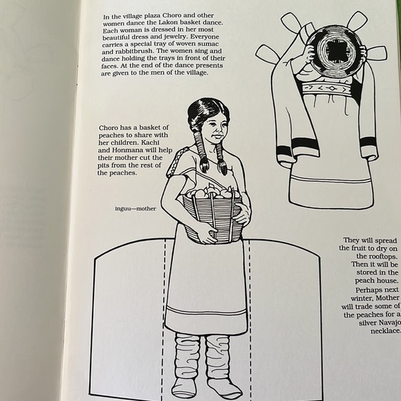 Kachi A Hopi Girl Paper Doll Book To Read, Color and Cut by Jan Mike - Picture 9 of 12